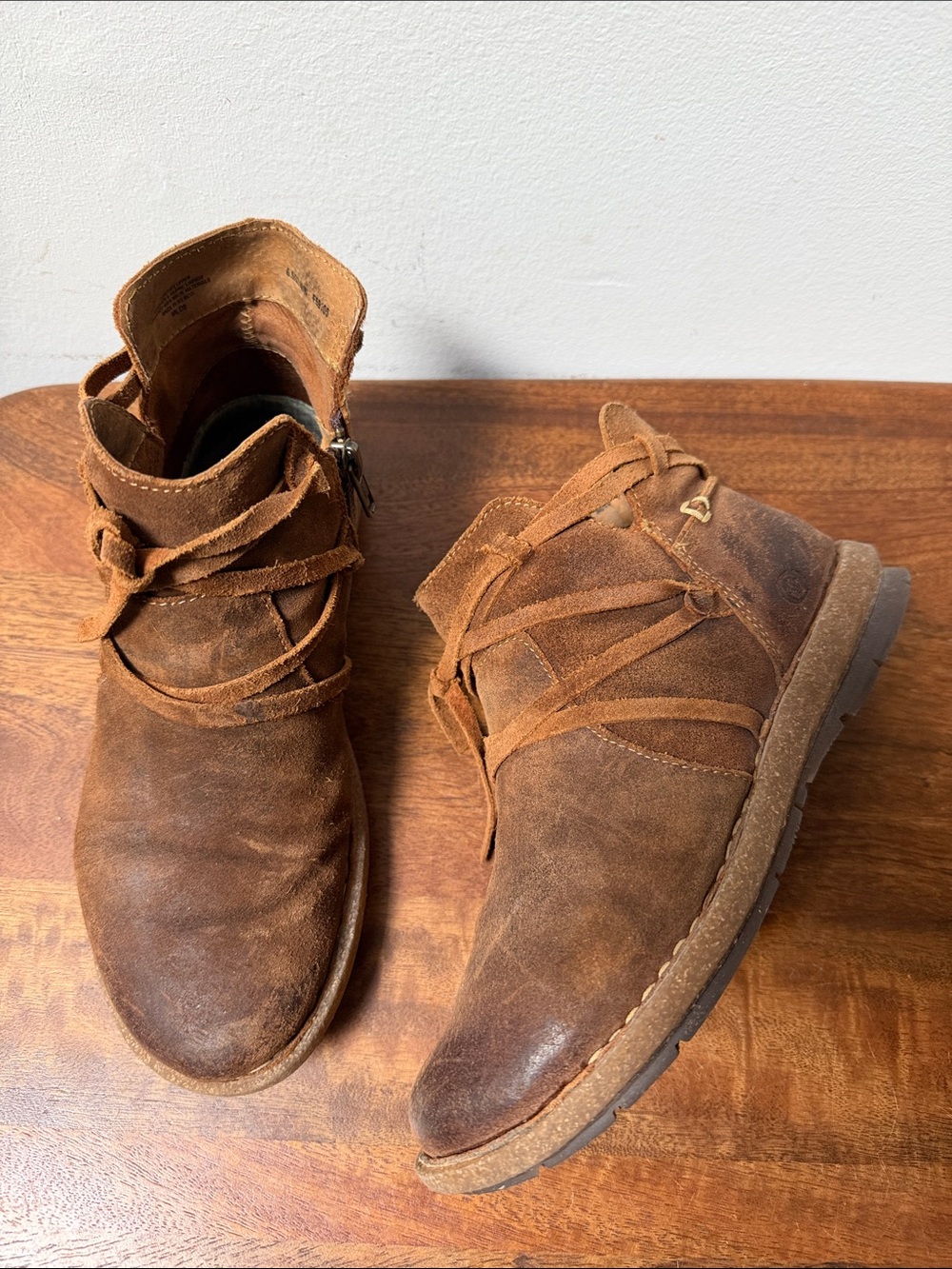 Born Womens' Tarkiln Brown Ankle Boots 6.5